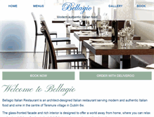 Tablet Screenshot of bellagiorestaurant.ie